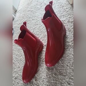 Red Rain Boots